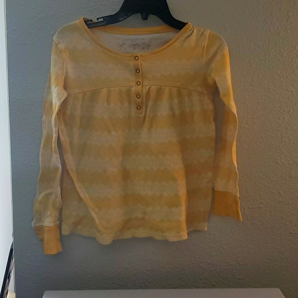 Missimo Supply Co yellow & white long sleeve top